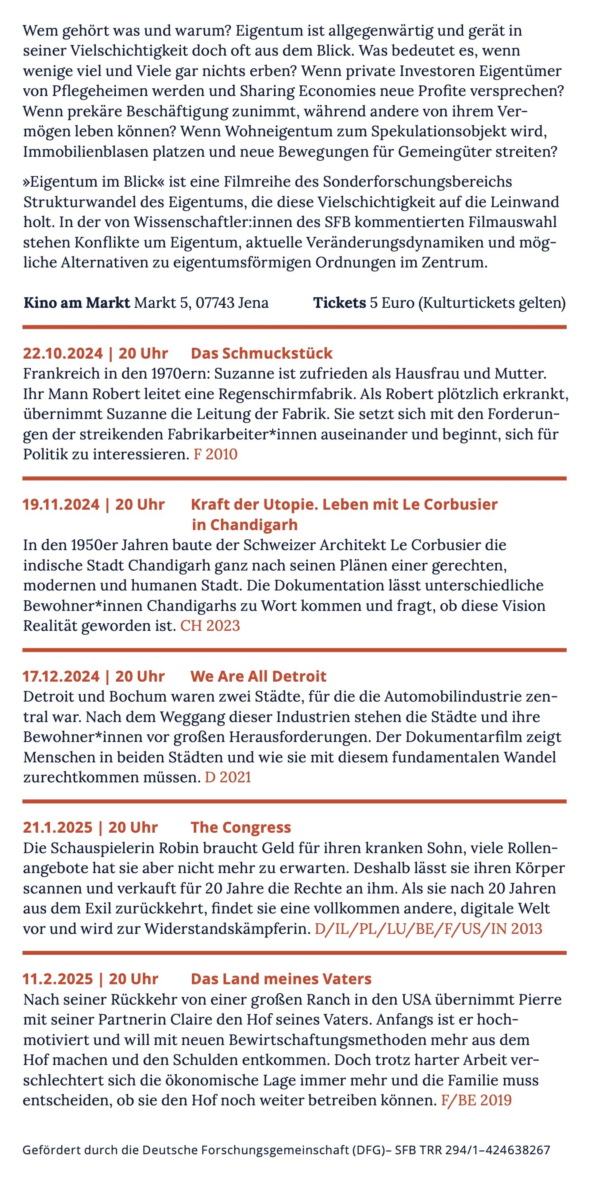 Flyer Filmreihe